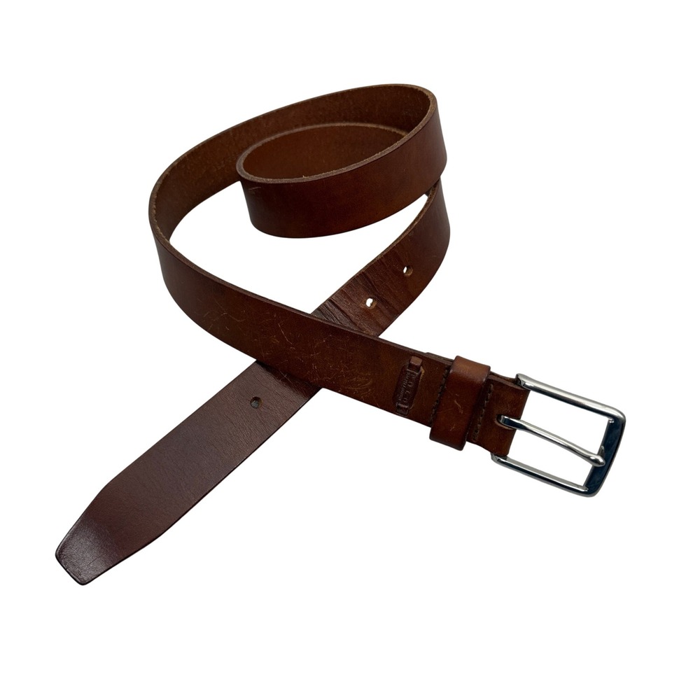 Polo Ralph Lauren Belt Mens 36 Brown Leather Single Prong Buckle Classic Casual